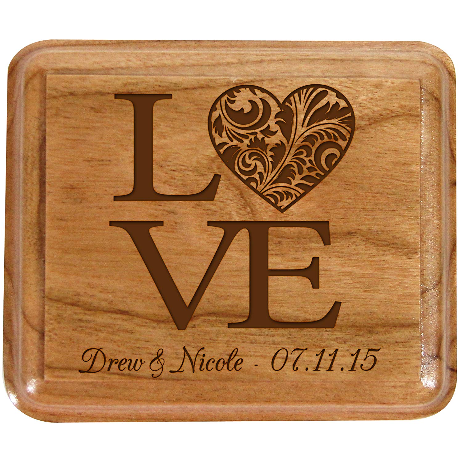 Personalized Wedding Ceremony Ring Box "Love" - LifeSong Milestones