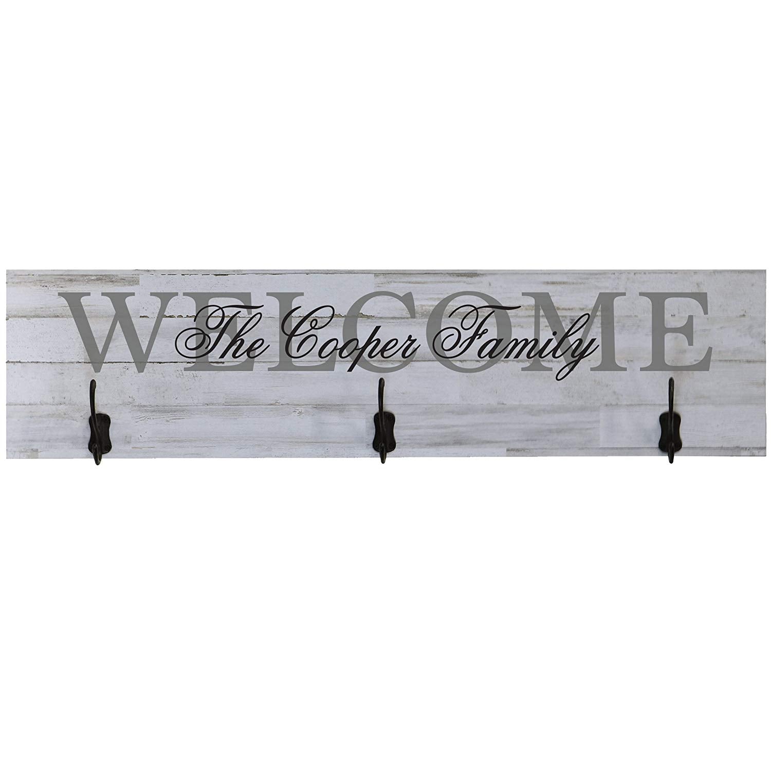 Personalized Welcome Family Established Coat Rack Wall Sign - LifeSong Milestones