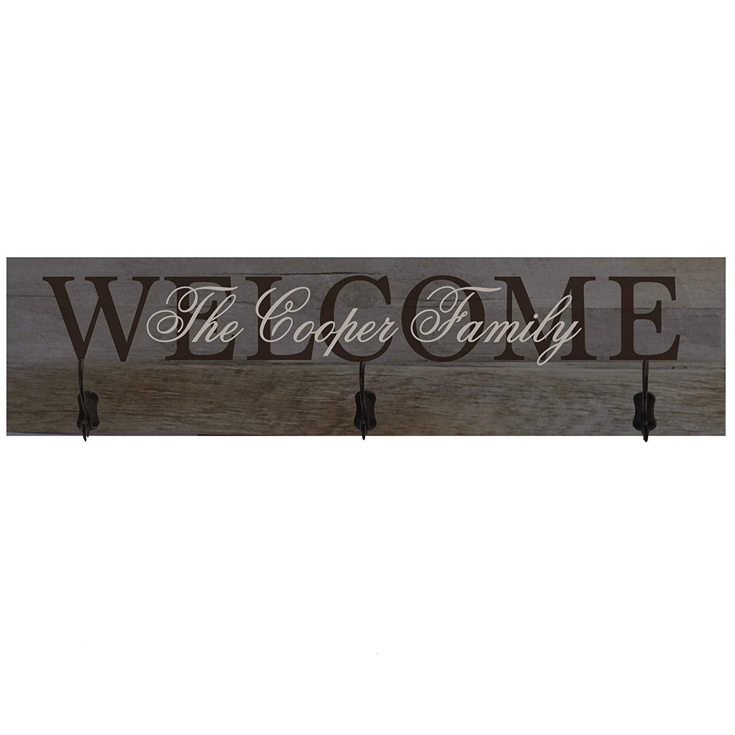 Personalized Welcome Family Established Coat Rack Wall Sign - LifeSong Milestones