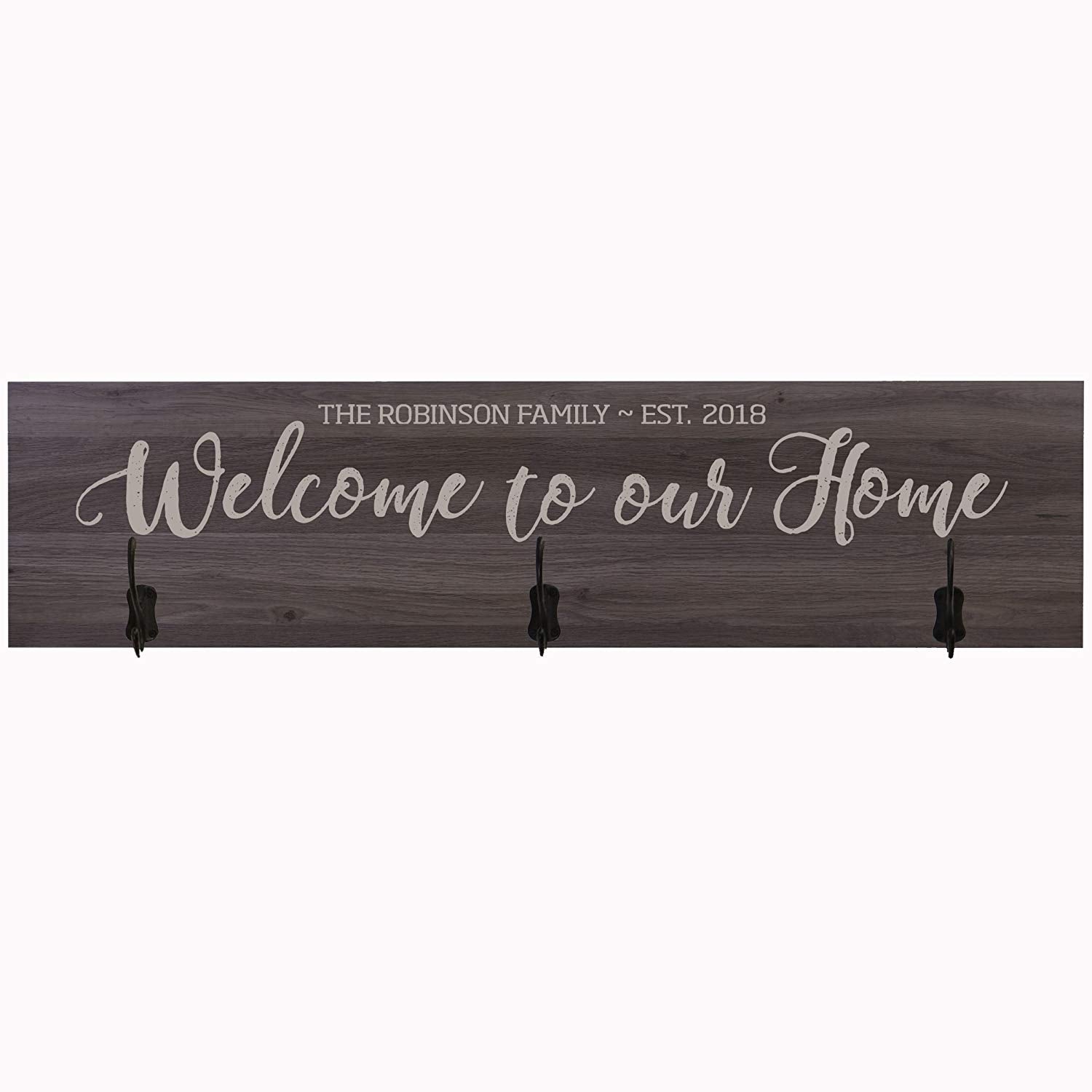 Personalized Welcome to Our Home Coat Rack Wall Sign - LifeSong Milestones