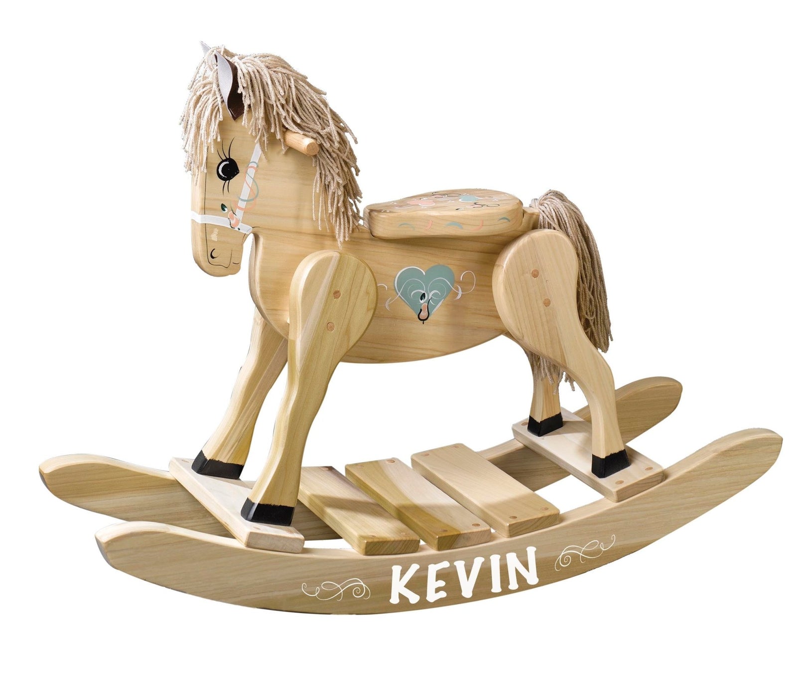 Personalized Wooden Amish Made Rocking Horse for Toddler Boys and Girls| Ride On Toy for Kids Birthday Keepsake Home Decor - LifeSong Milestones