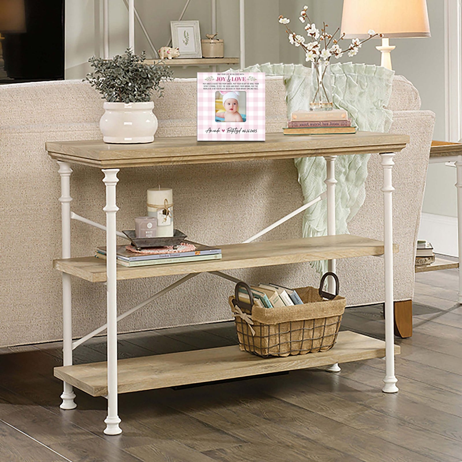 Personalized Wooden Baby Baptism Picture Frames - LifeSong Milestones