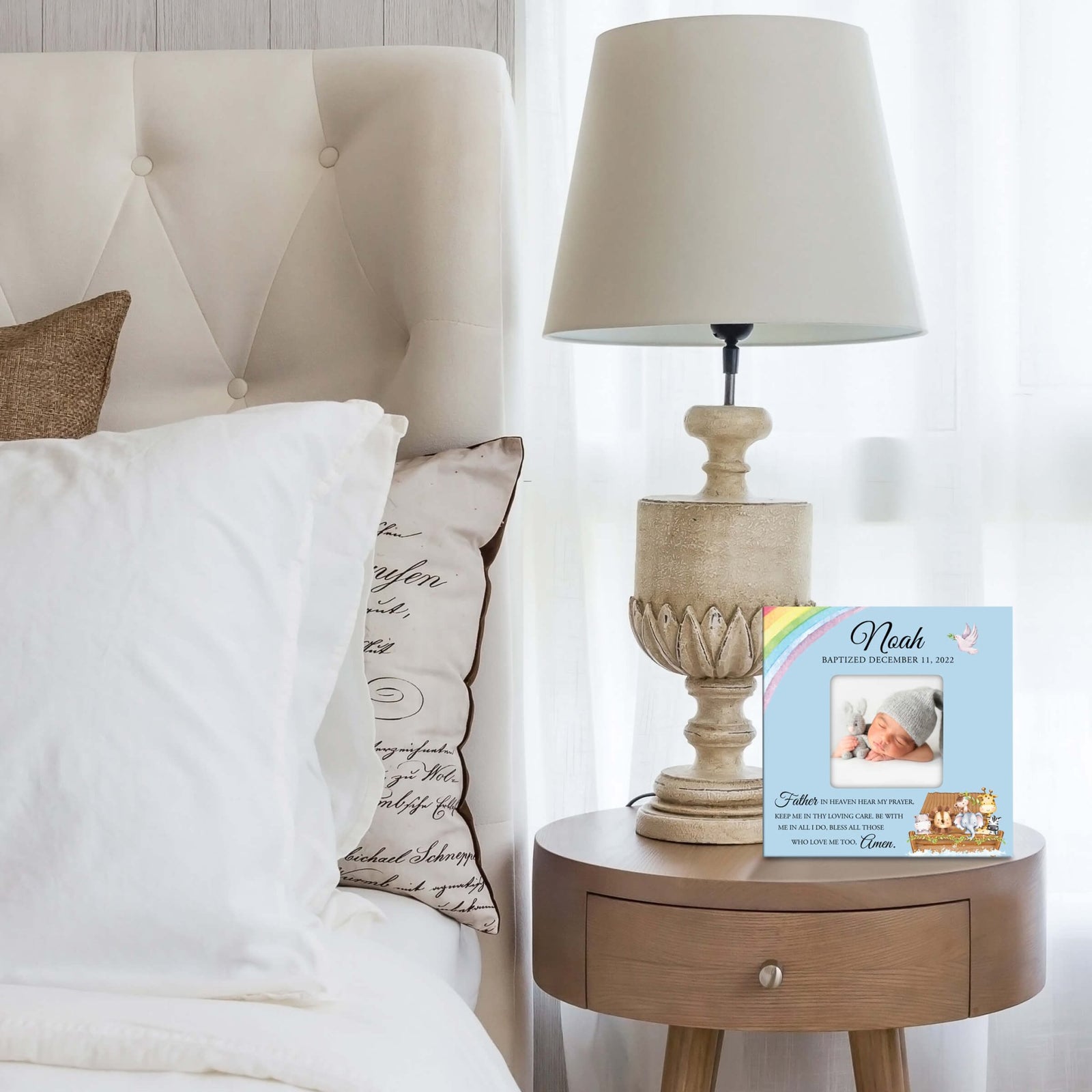 Personalized Wooden Baby Baptism Picture Frames - LifeSong Milestones