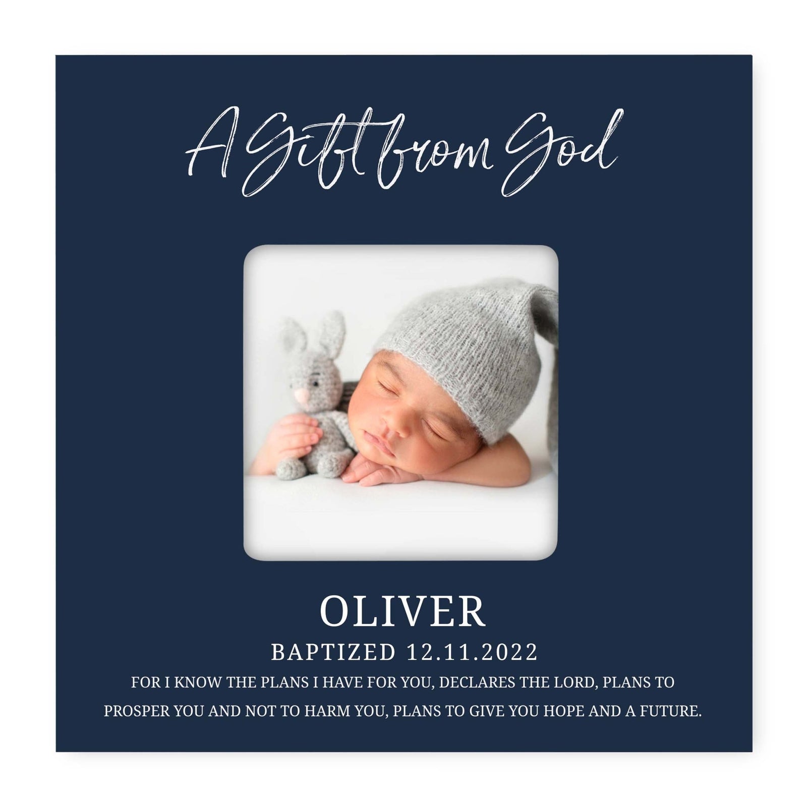 Personalized Wooden Baby Baptism Picture Frames - LifeSong Milestones