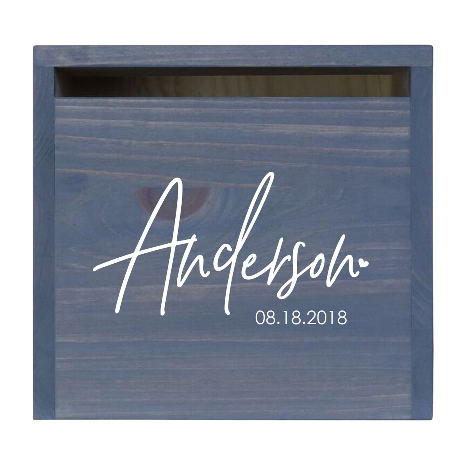 Personalized Wooden Card Box for Wedding Ceremonies, Venues, Receptions, Bridal Showers, and Engagement Parties 13.5x12 - Anderson (Heart) - LifeSong Milestones