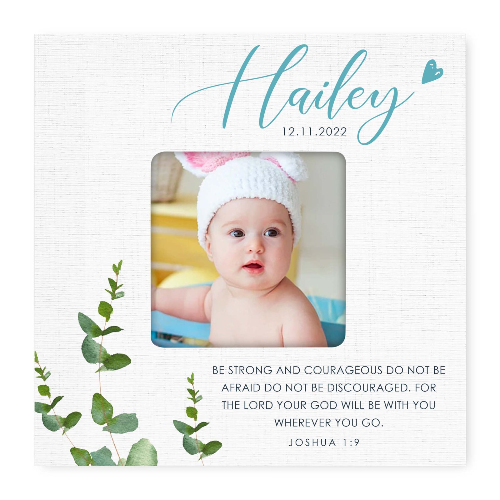 Personalized Wooden Christening Picture Frame - LifeSong Milestones
