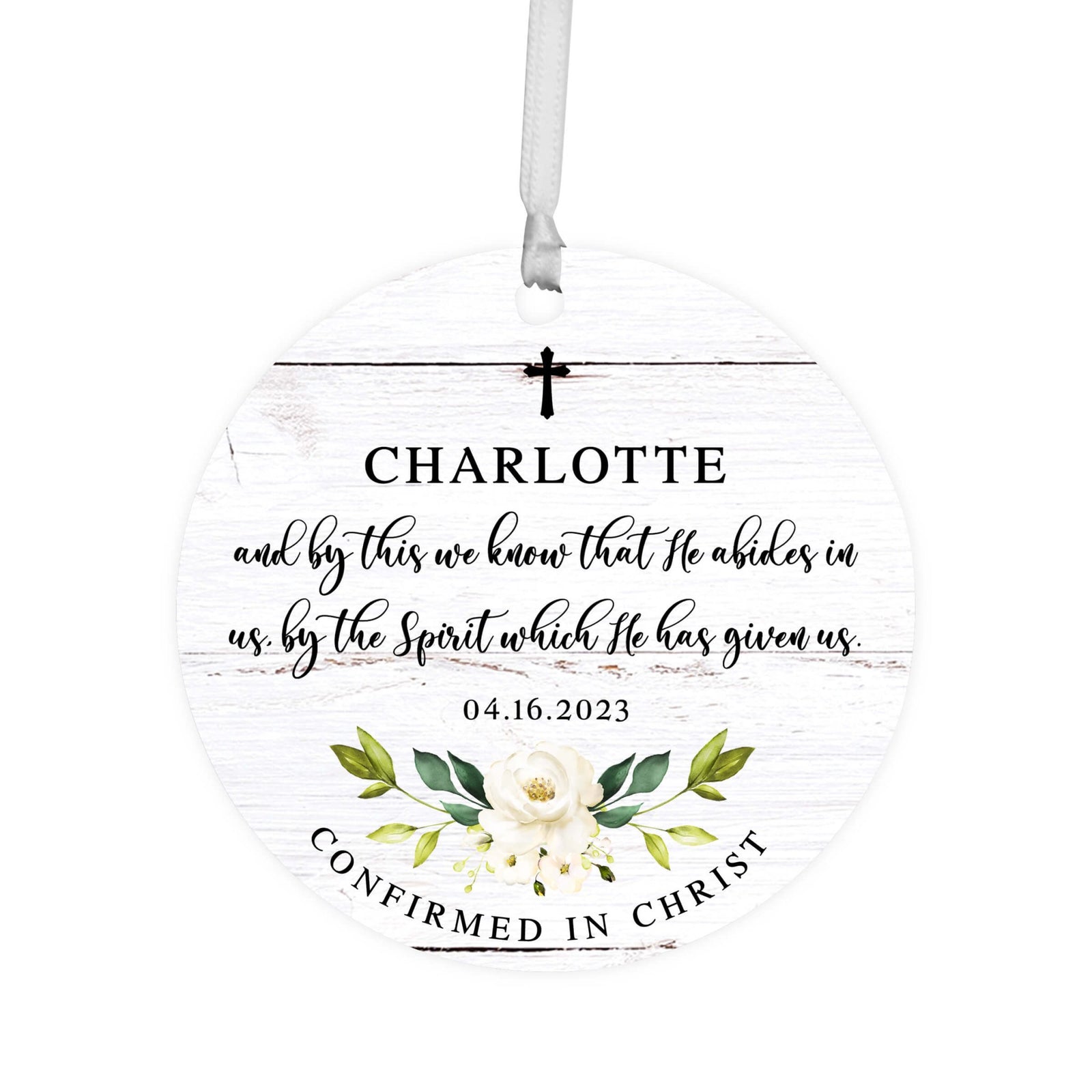 Personalized Wooden Confirmation Ornament - I Have Sworn - LifeSong Milestones