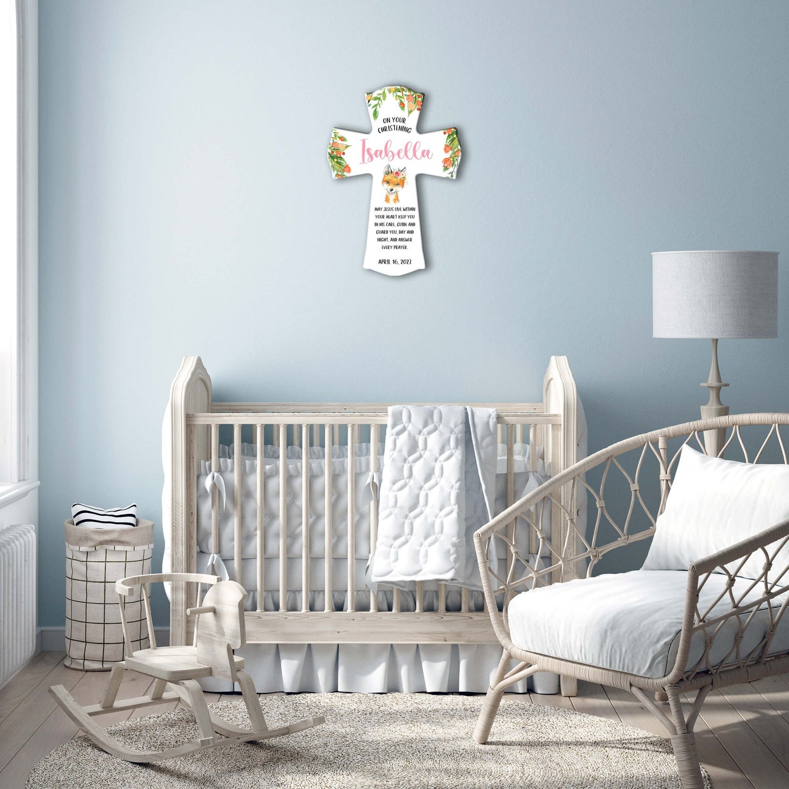 Personalized Wooden Cross for Christening Gifts - LifeSong Milestones