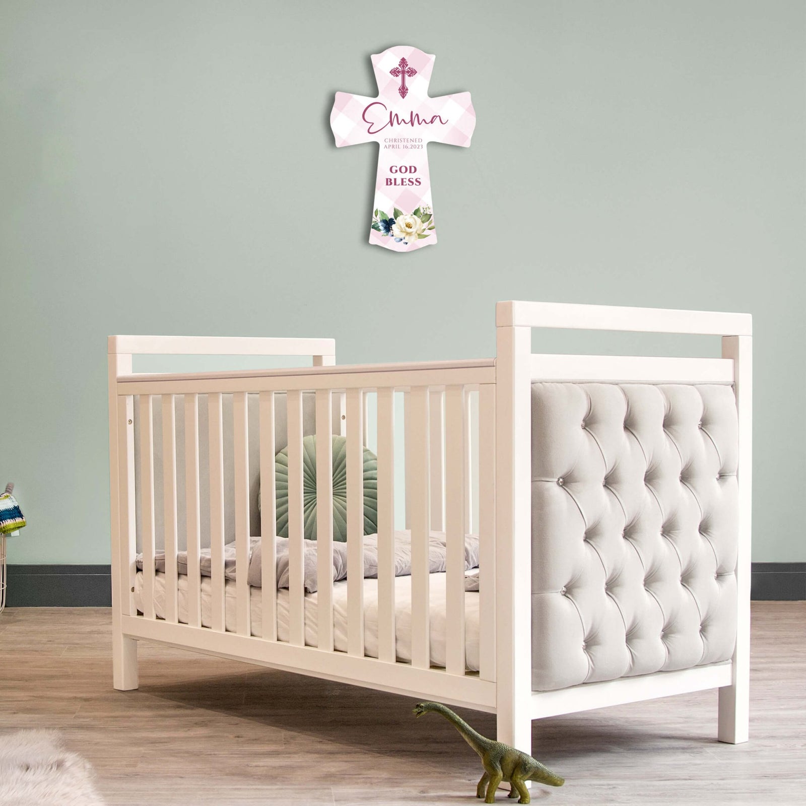 Personalized Wooden Cross for Christening Gifts - Christened - LifeSong Milestones