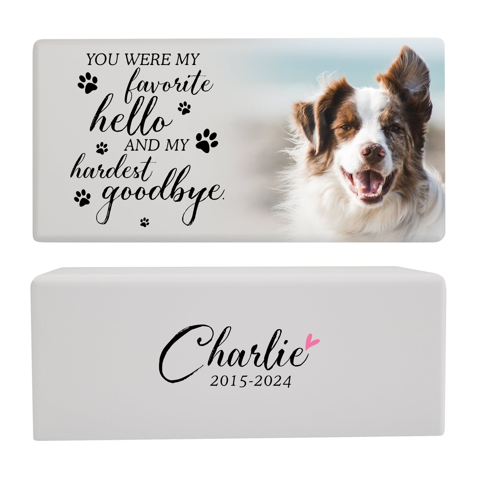 Personalized Wooden Dog Urn for Pet Ashes with Custom Engraving and Natural Finish - You Were My Favorite - LifeSong Milestones