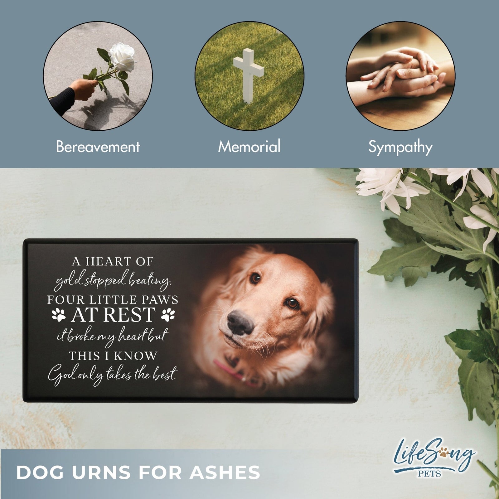Personalized Wooden Dog Urn for Pet Ashes with Custom Engraving and Natural Finish - You Were My Favorite - LifeSong Milestones