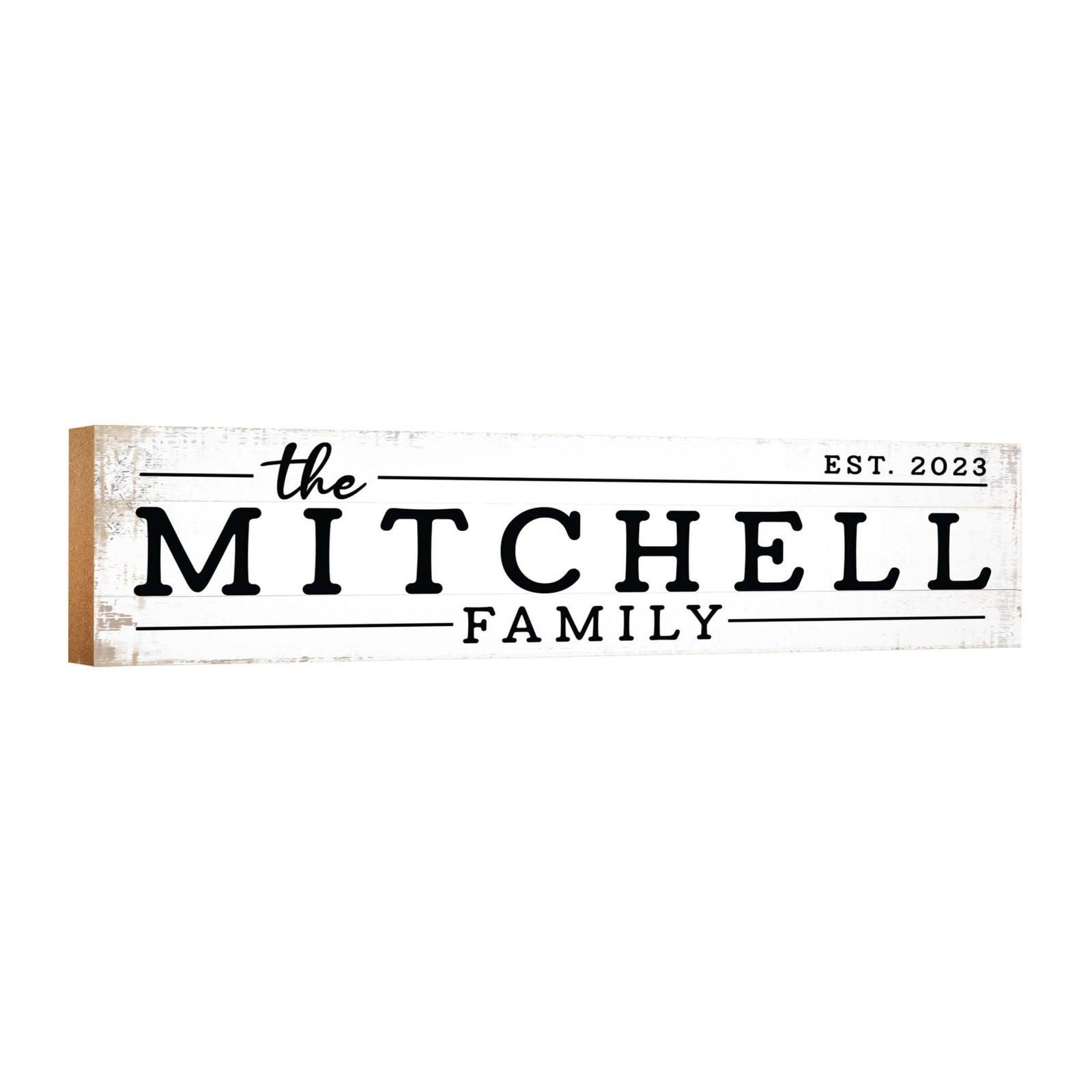 Personalized Wooden Family Name Wall Hanging Plaque for Home Décor - The Mitchell Family - LifeSong Milestones