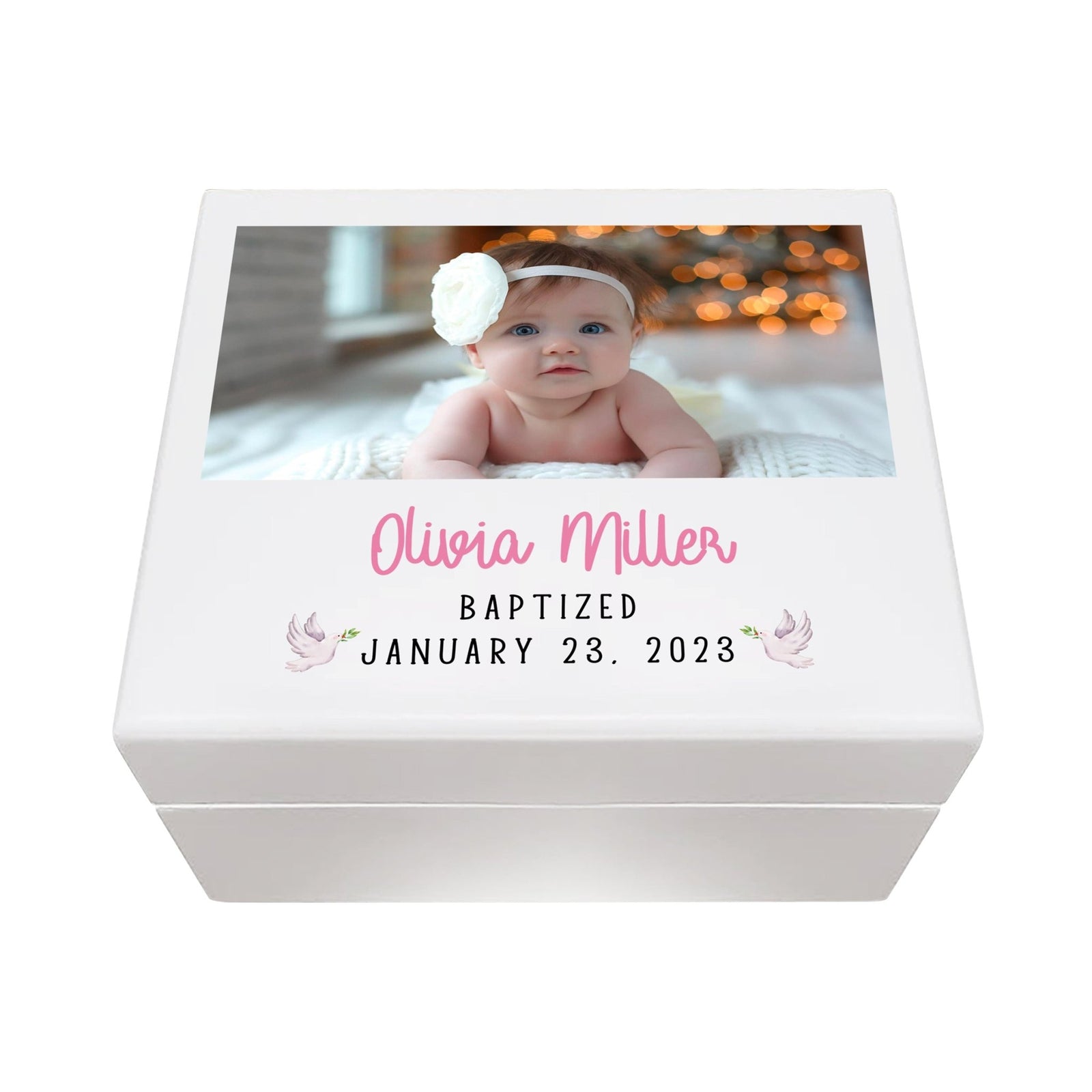 Personalized Wooden Keepsake Box for Baby Boy Girl| Baptism Baby Dedication Birthday Jewelry Keepsake Box - LifeSong Milestones