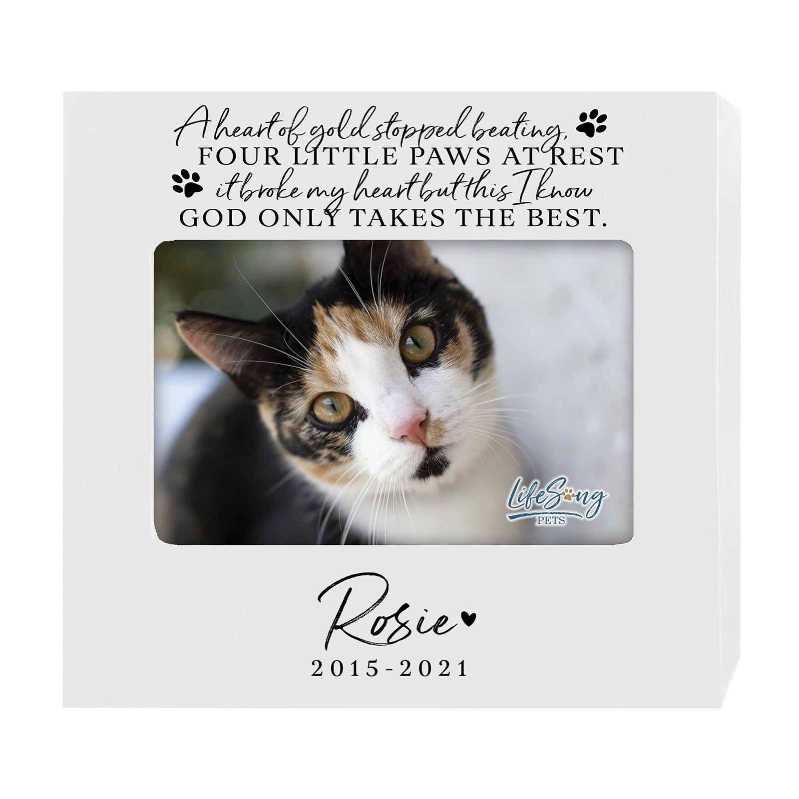 Personalized Wooden Pet Urn with Photo – Handcrafted Pet Remembrance Urn for Dogs & Cats - A Heart Of Gold - LifeSong Milestones