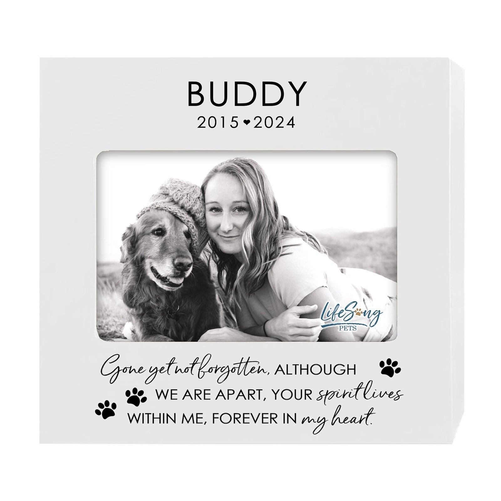 Personalized Wooden Pet Urn with Photo – Handcrafted Pet Remembrance Urn for Dogs & Cats - Gone Yet Not Forgotten - LifeSong Milestones