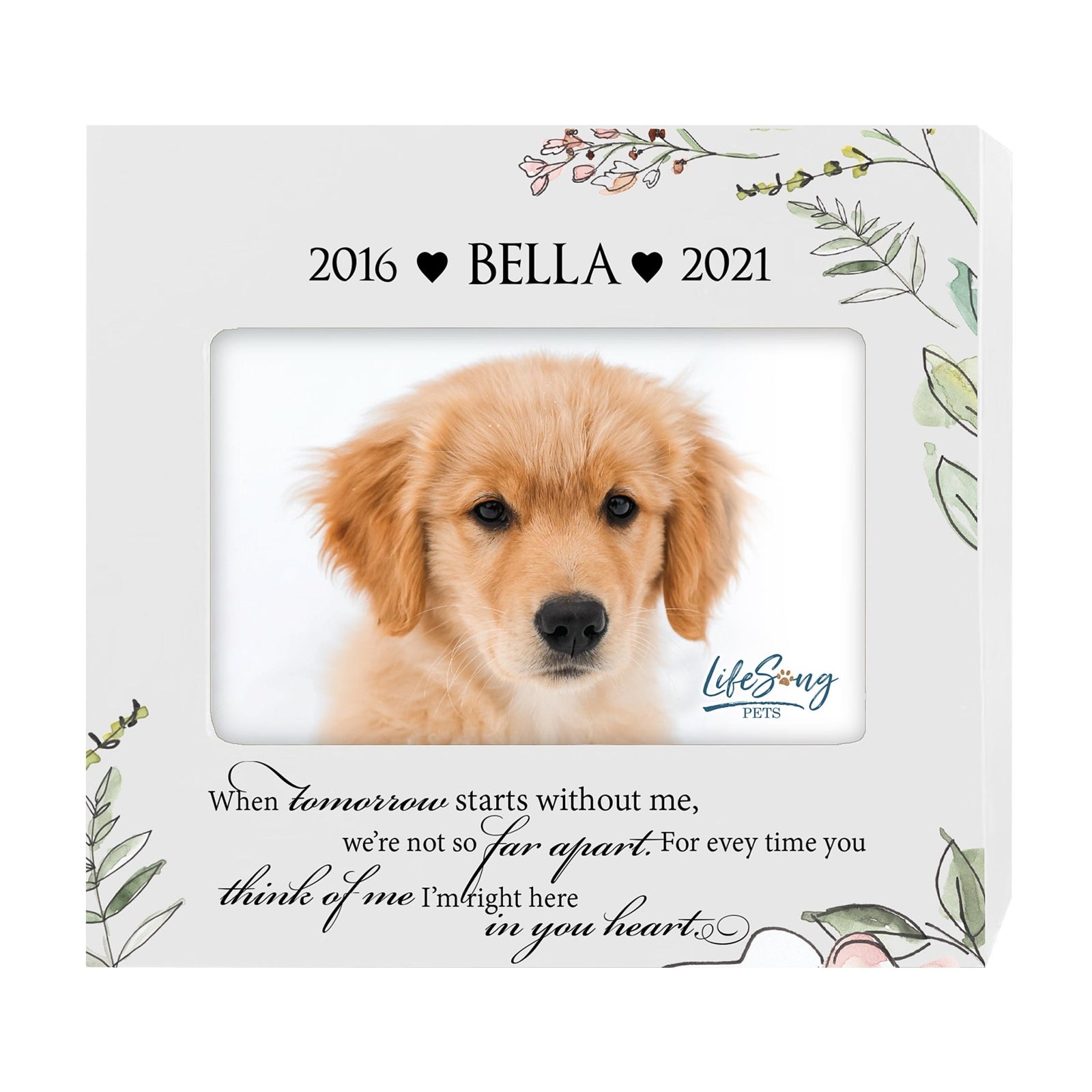 Personalized Wooden Pet Urn with Photo – Handcrafted Pet Remembrance Urn for Dogs & Cats - When Tomorrow Starts - LifeSong Milestones