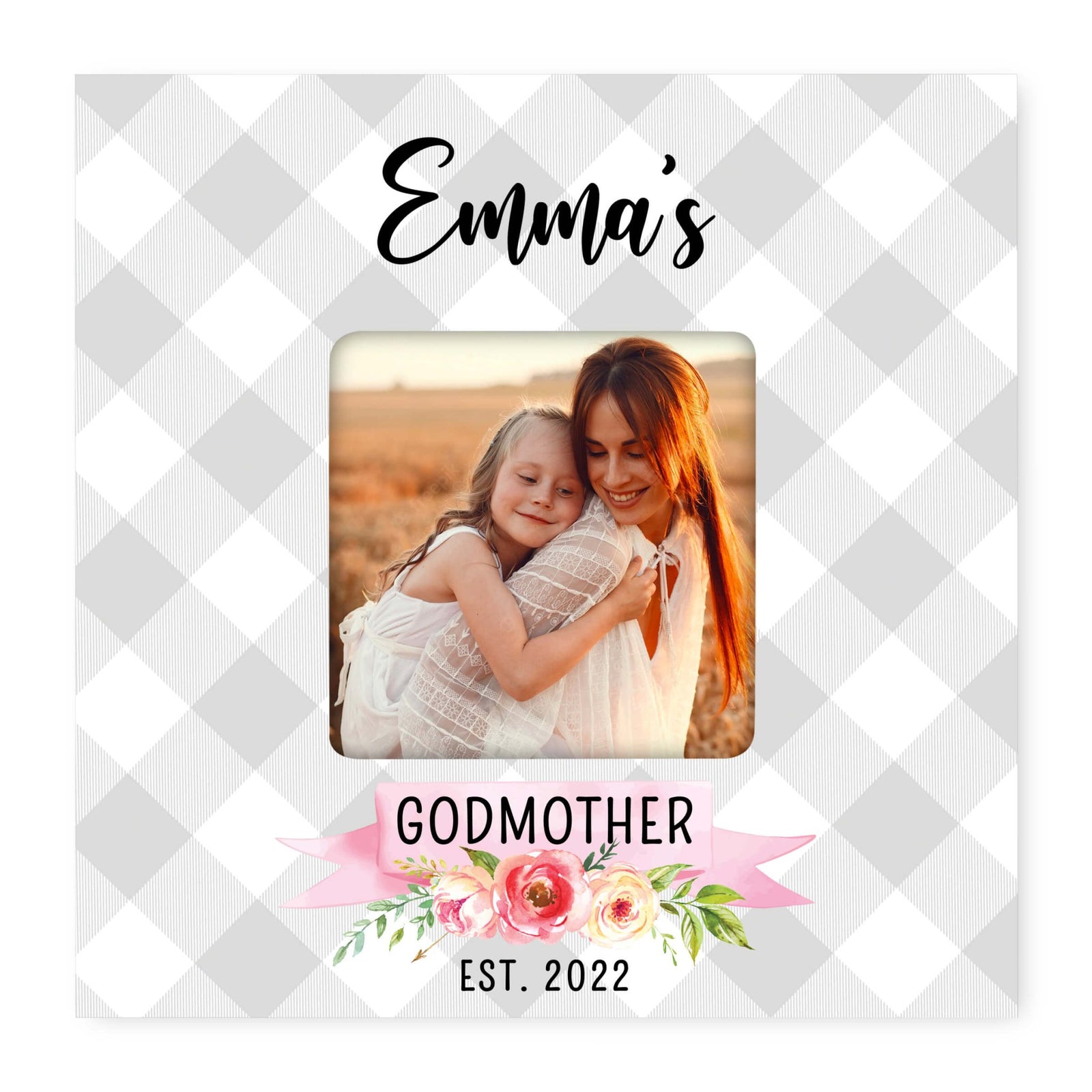 Personalized Wooden Picture Frame for Godmother - LifeSong Milestones