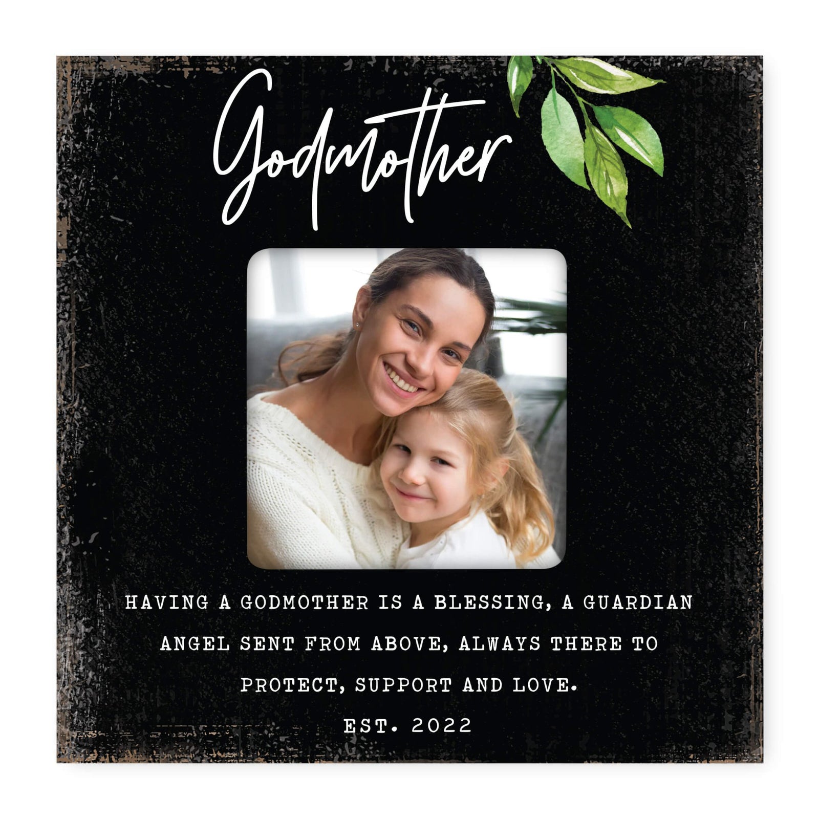 Personalized Wooden Picture Frame for Godmother - LifeSong Milestones