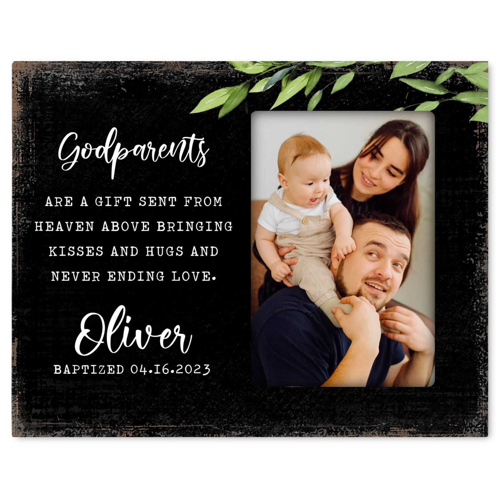 Personalized Wooden Picture Frame for Godparents - LifeSong Milestones