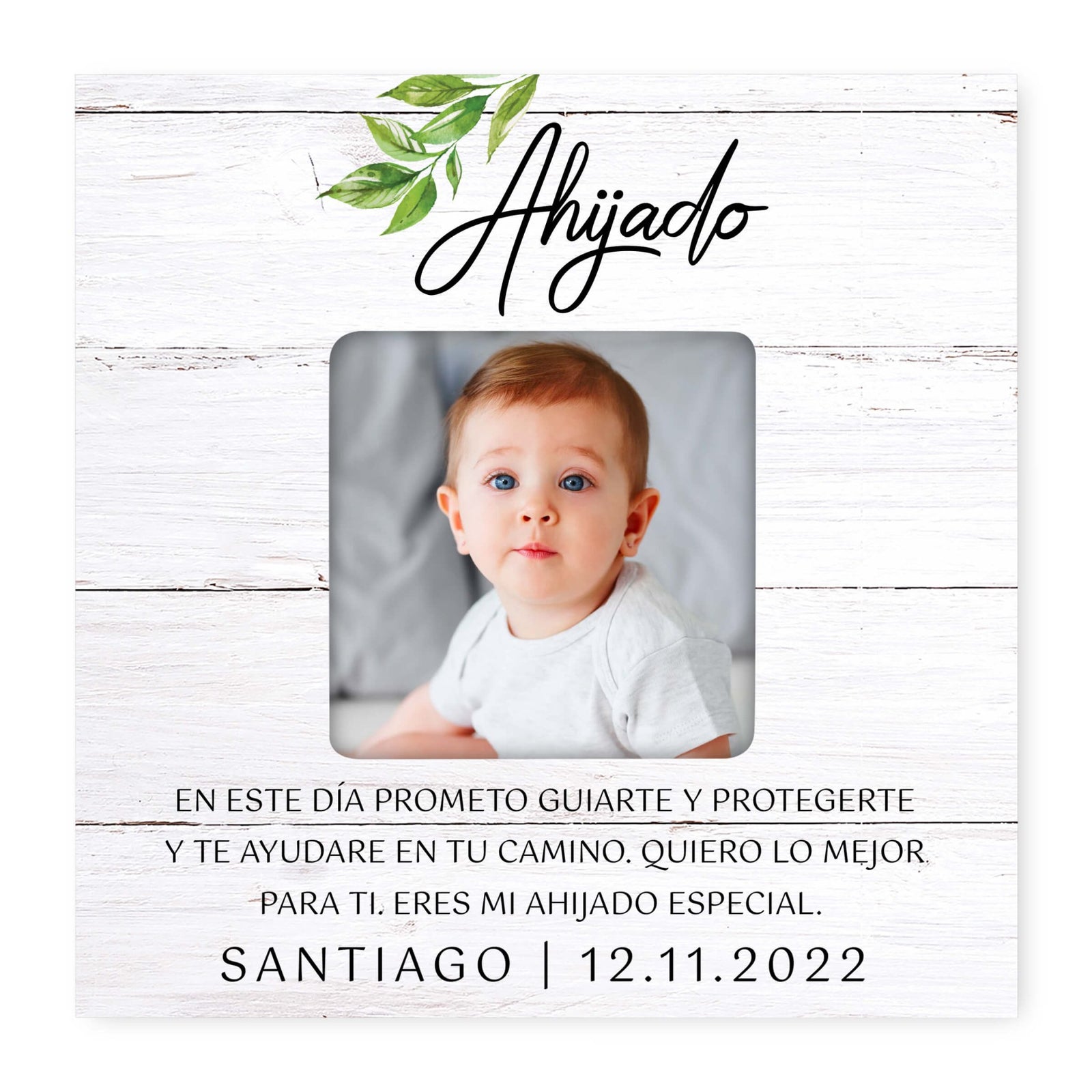 Personalized Wooden Picture Frame for Godson - LifeSong Milestones