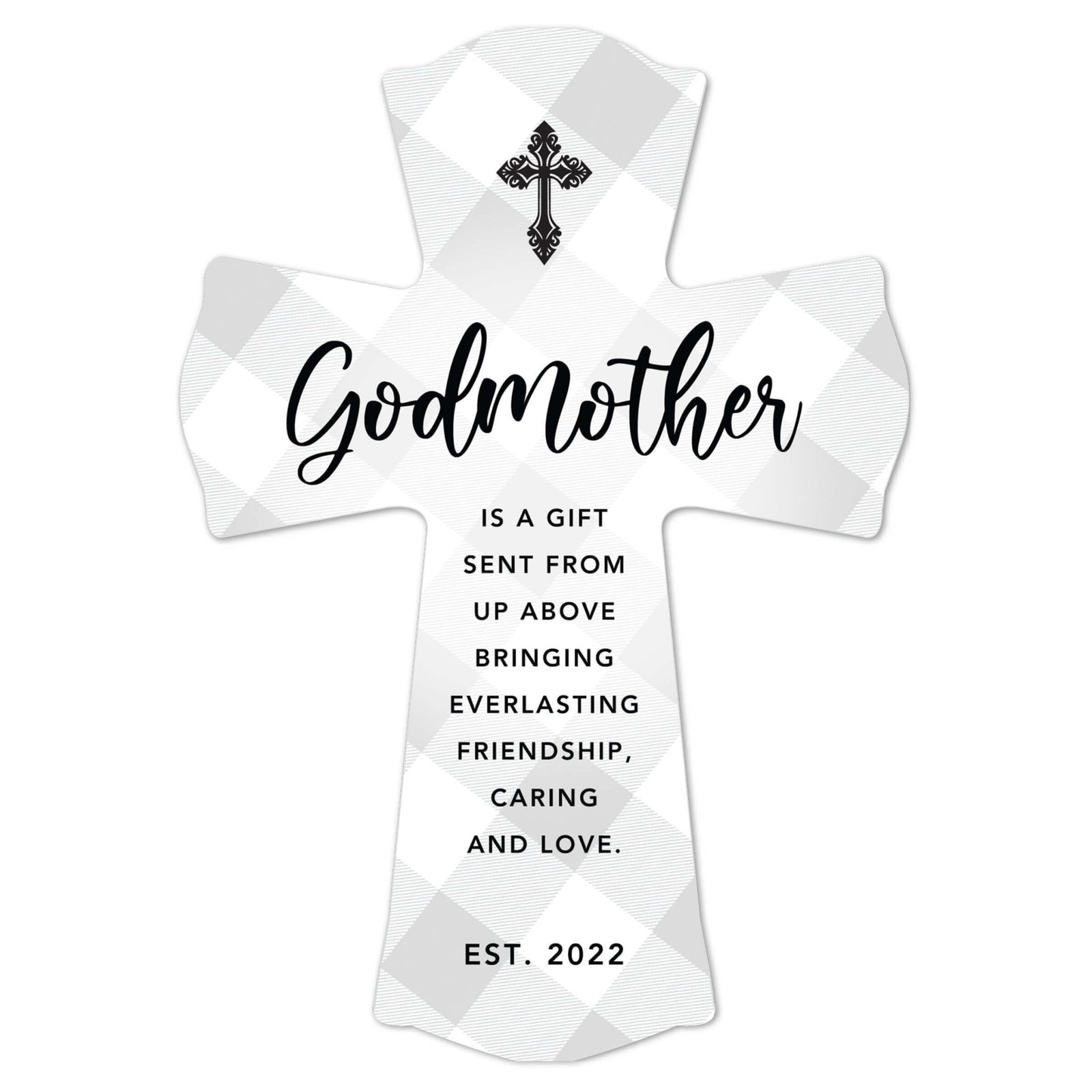 Personalized Wooden Wall Cross for Godmother - LifeSong Milestones