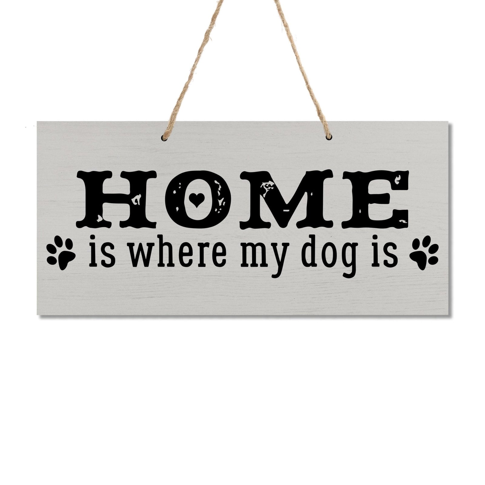 Pet Design Rope Sign Decorations - Home is Where - LifeSong Milestones