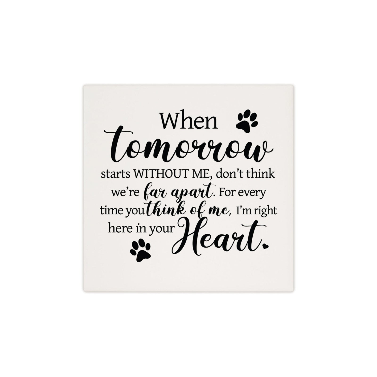 Pet Memorial Ceramic Trivet for Home Decor - Heaven Sent My Own - LifeSong Milestones