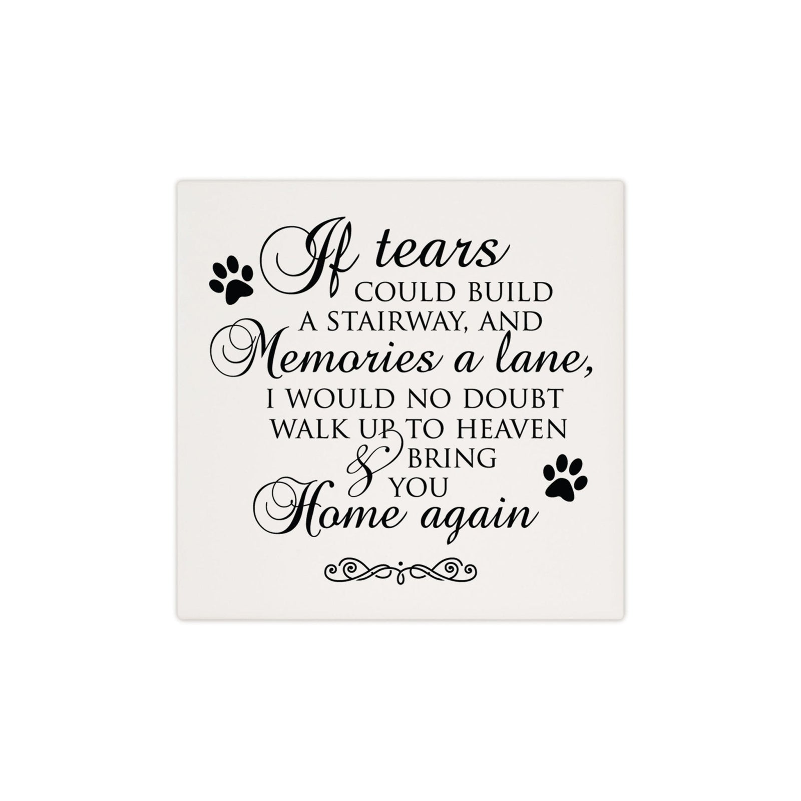 Pet Memorial Ceramic Trivet for Home Decor - Heaven Sent My Own - LifeSong Milestones