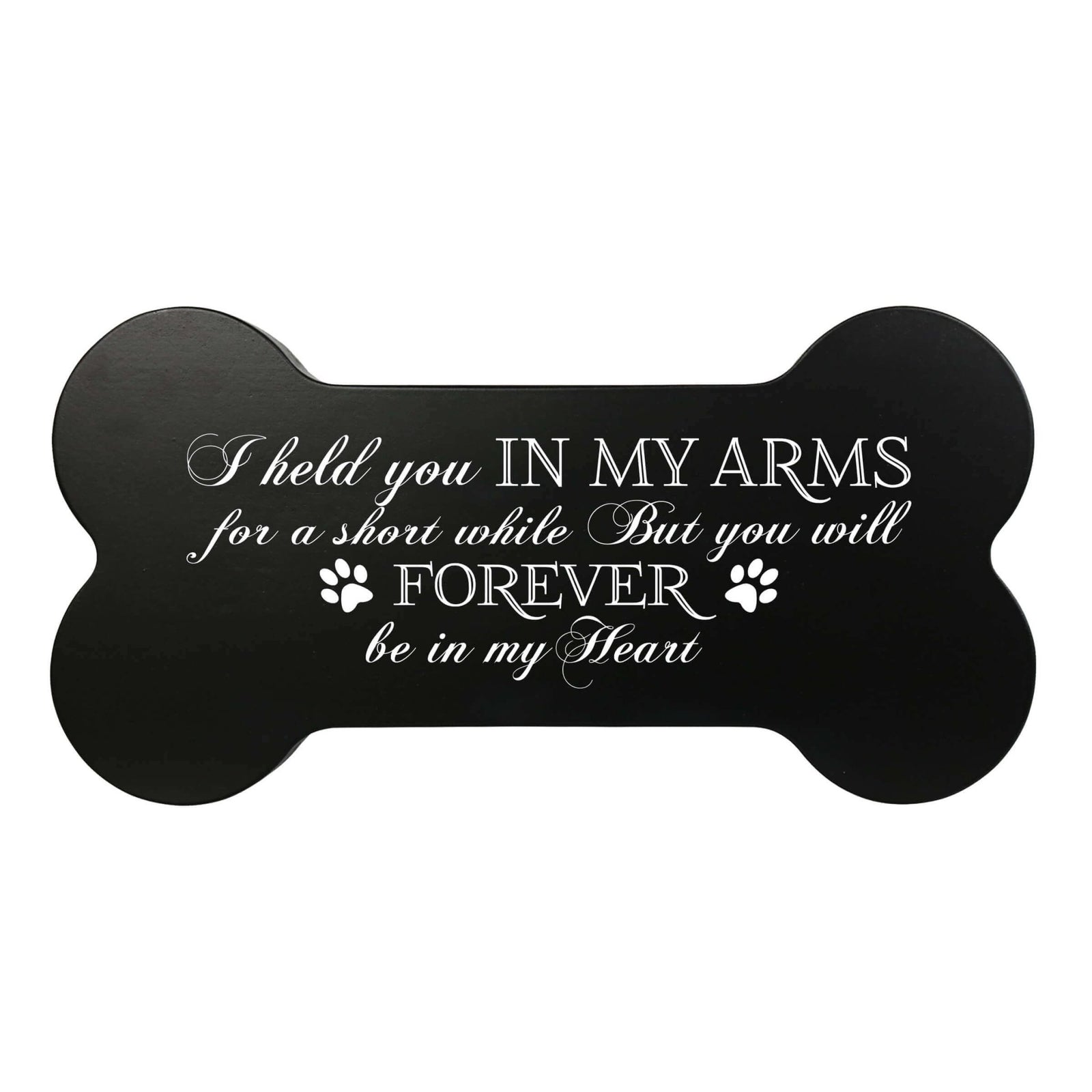 Pet Memorial Dog Bone Cremation Urn for Dog - I Held You In My Arms - LifeSong Milestones