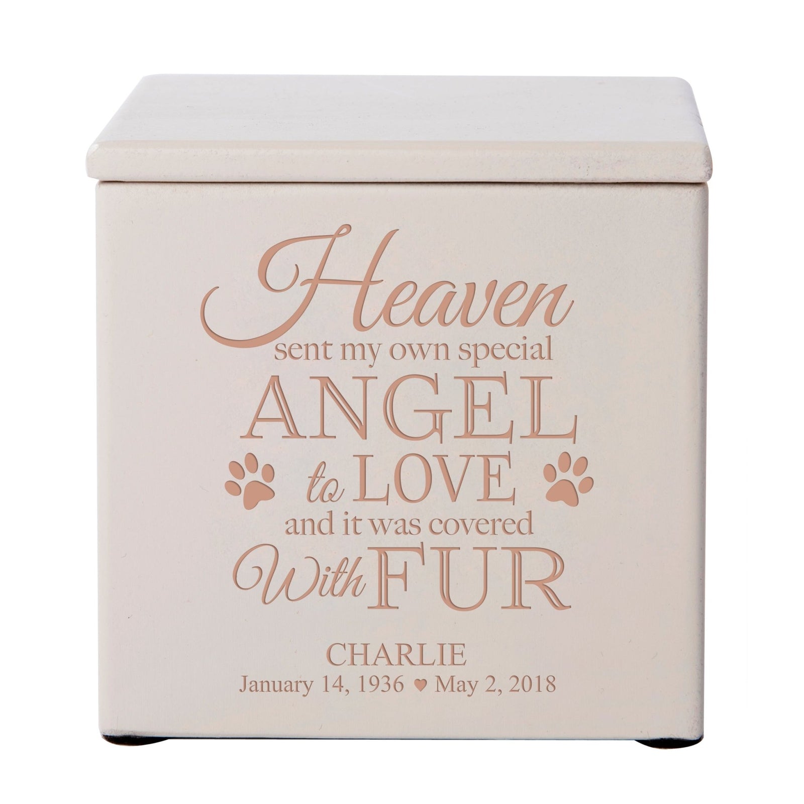Small Custom Funeral Wooden Pet Urns For Dog