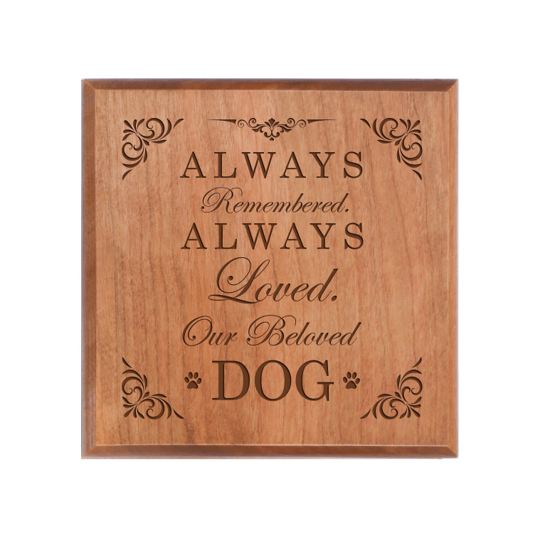 Pet Memorial Keepsake Urn Box for Dog - Always Remembered, Always Loved - LifeSong Milestones