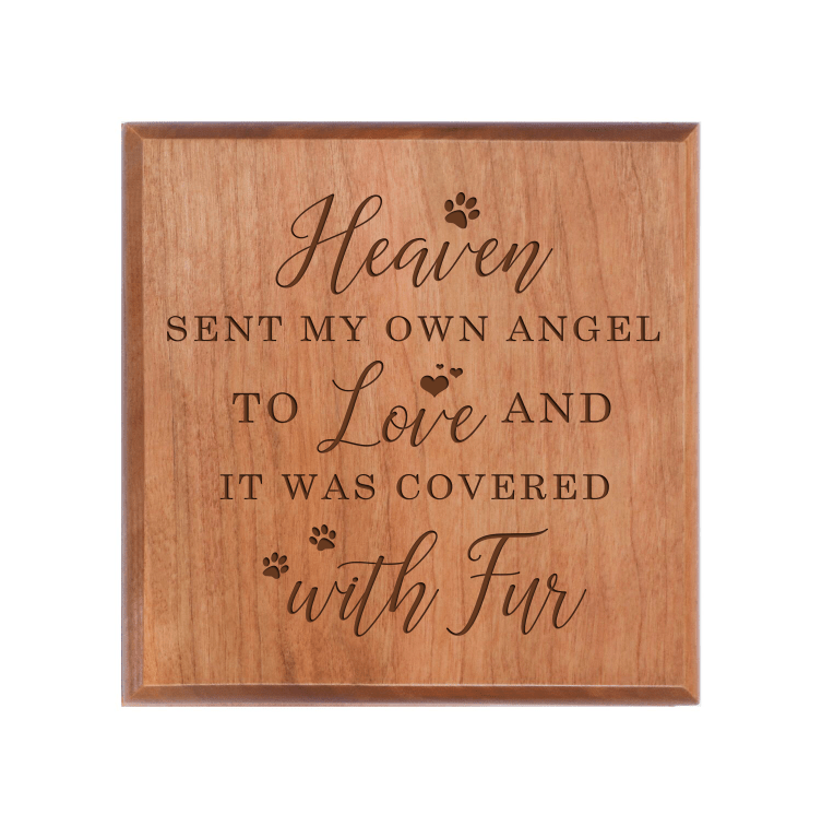 Pet Memorial Keepsake Urn Box for Dog or Cat - Heaven Sent My Own Angel - LifeSong Milestones