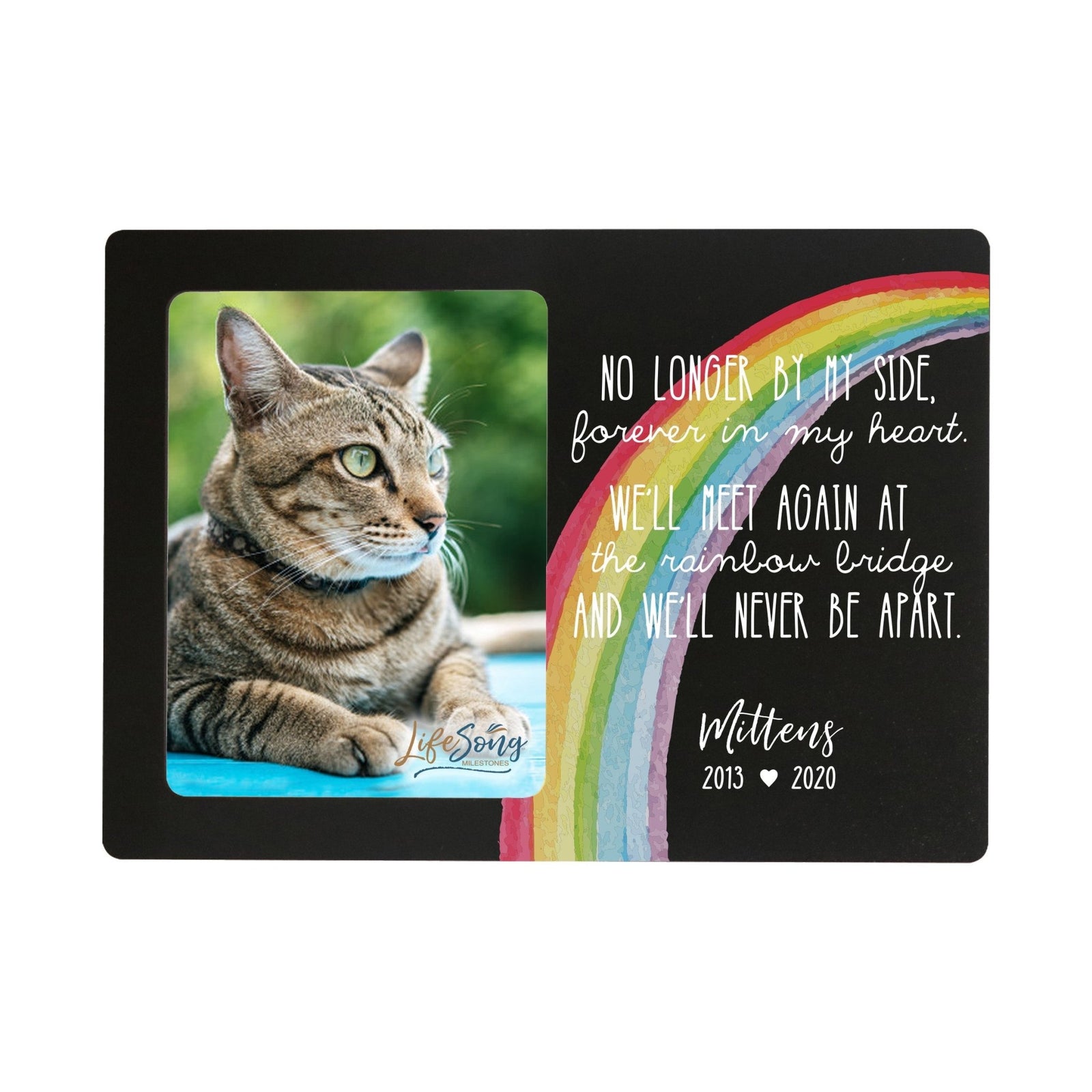 Pet Memorial Magnet Picture Frame - The Rainbow Bridge - LifeSong Milestones