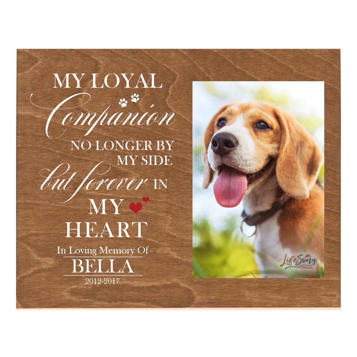 Pet Memorial Photo Wall Plaque Décor - My Loyal Companion - LifeSong Milestones
