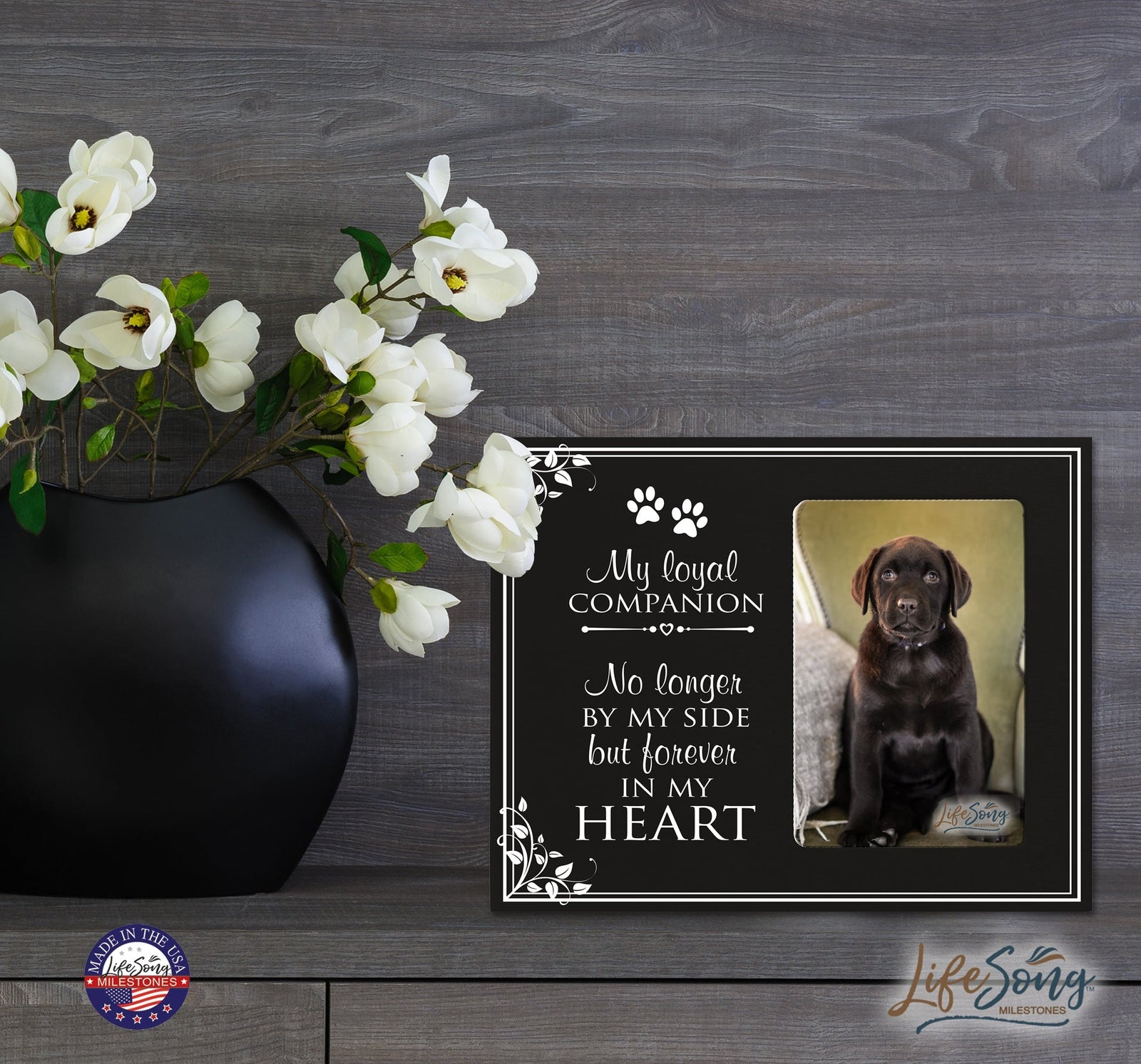 Pet Memorial Picture Frame - My Loyal Companion - LifeSong Milestones