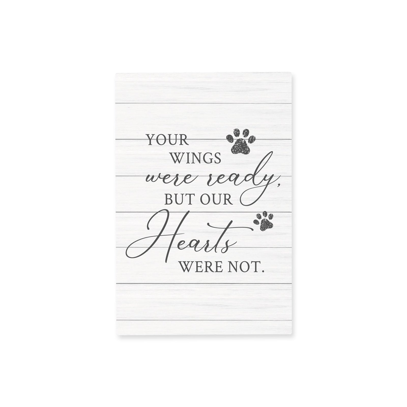 Pet Memorial shelf decor Plaque Décor - Your Wings Were Ready - LifeSong Milestones