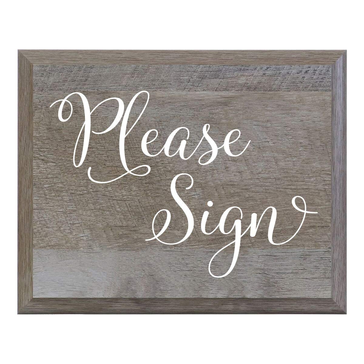 Please Sign Wooden Decorative Wedding Party sign (8x10) - LifeSong Milestones