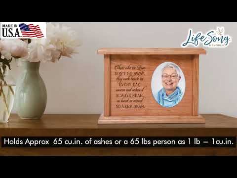Custom Engraved Memorial Photo Cremation Urn Box