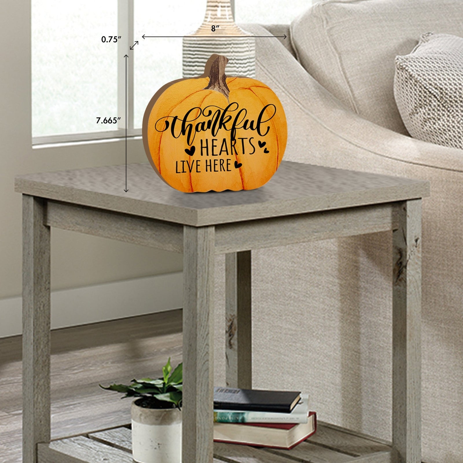Pumpkin shelf decor Decorative Home Décor - Thankful Hearts - LifeSong Milestones