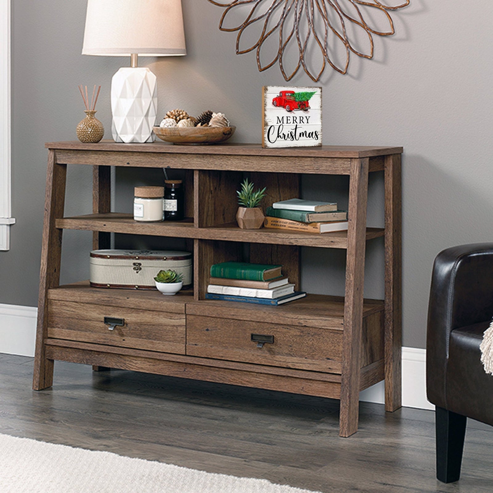 Red Farm Truck Christmas Tree Shelf Décor - LifeSong Milestones