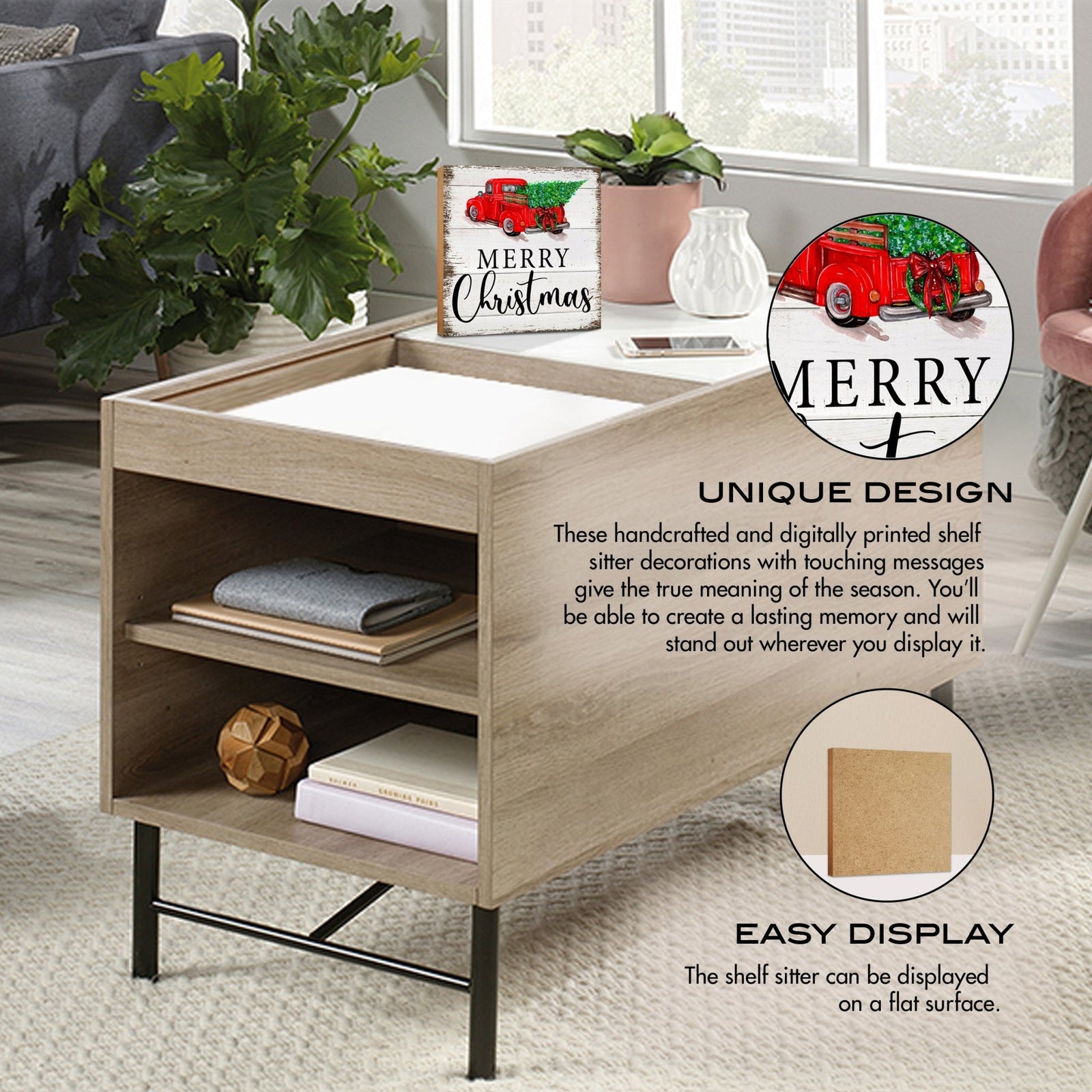 Red Farm Truck Christmas Tree Shelf Décor - LifeSong Milestones