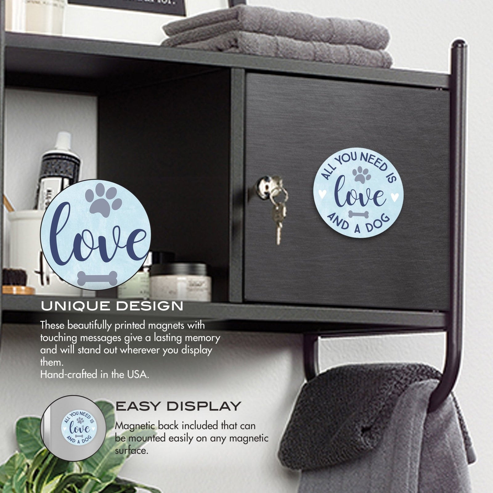 Refrigerator Magnet Perfect Gift Idea For Pet Owners - All You Need Is Love - LifeSong Milestones