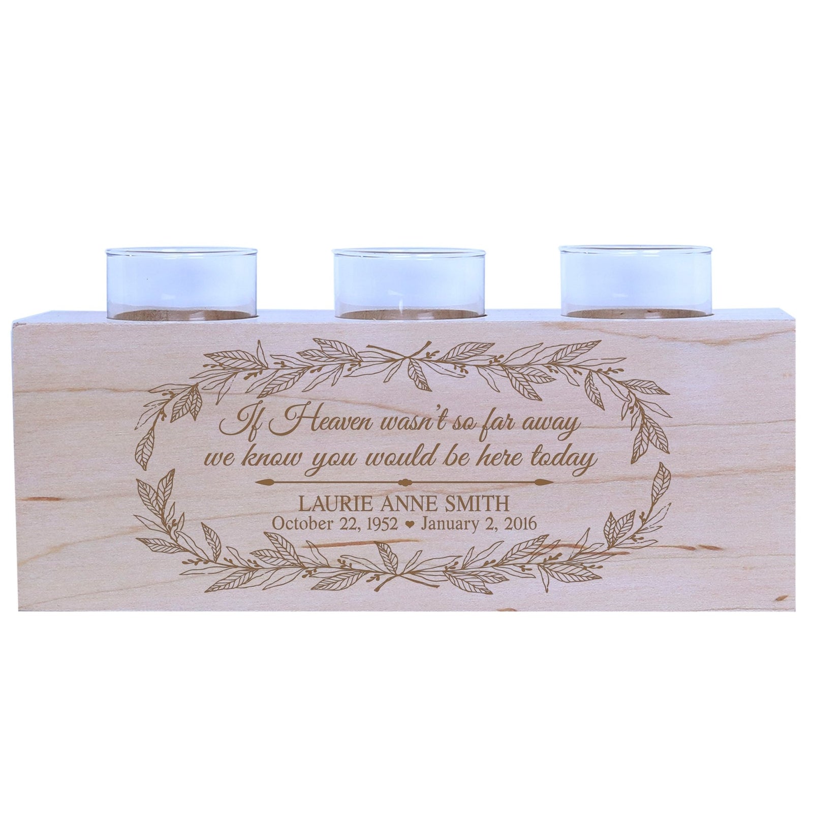 Remembrance Memorial 3 Candle Holder - Our Family Chain - LifeSong Milestones