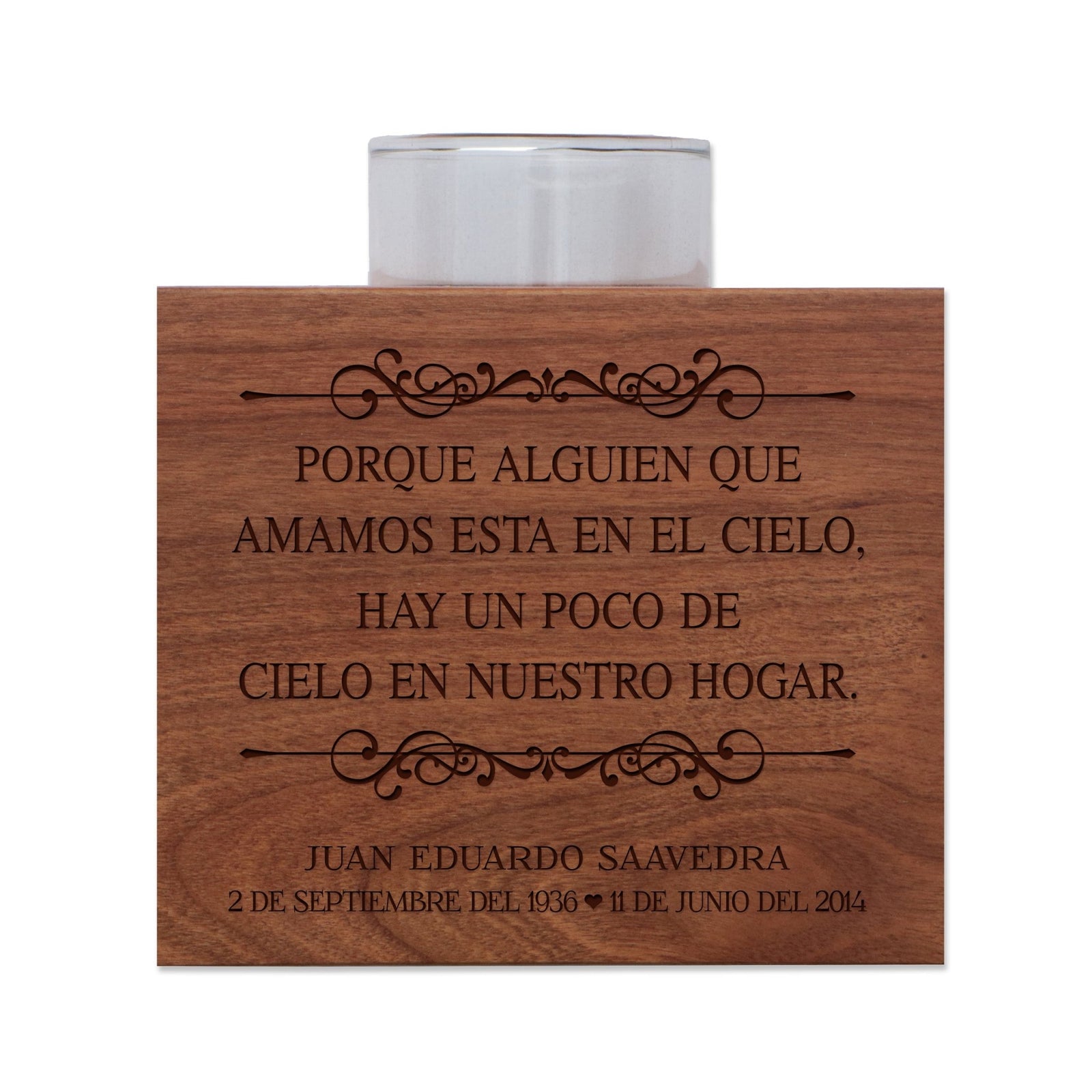 Remembrance Memorial Single Candle Holder -Alguien a Quien Amamos - LifeSong Milestones