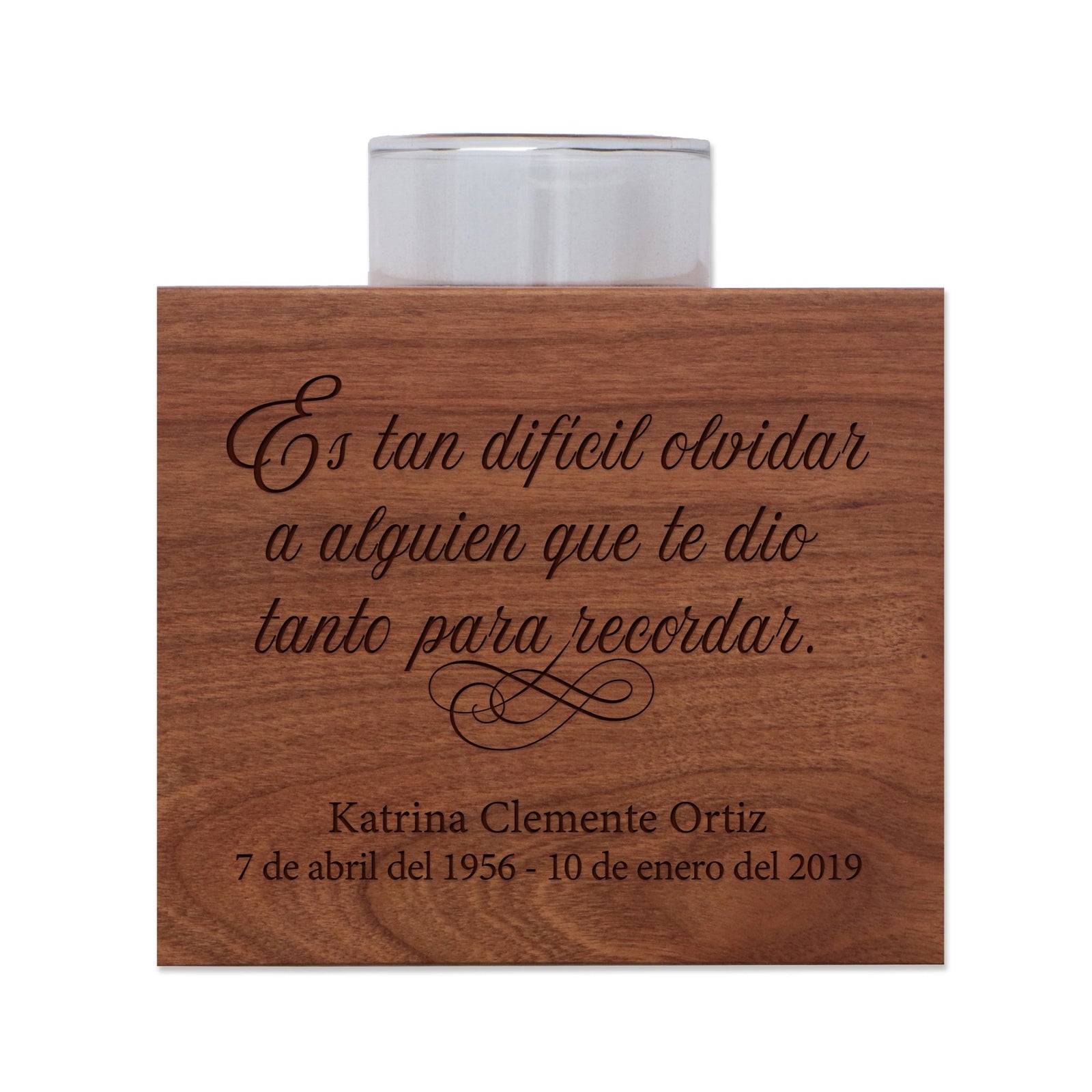 Remembrance Memorial Single Candle Holder - Difícil de Olvidar - LifeSong Milestones