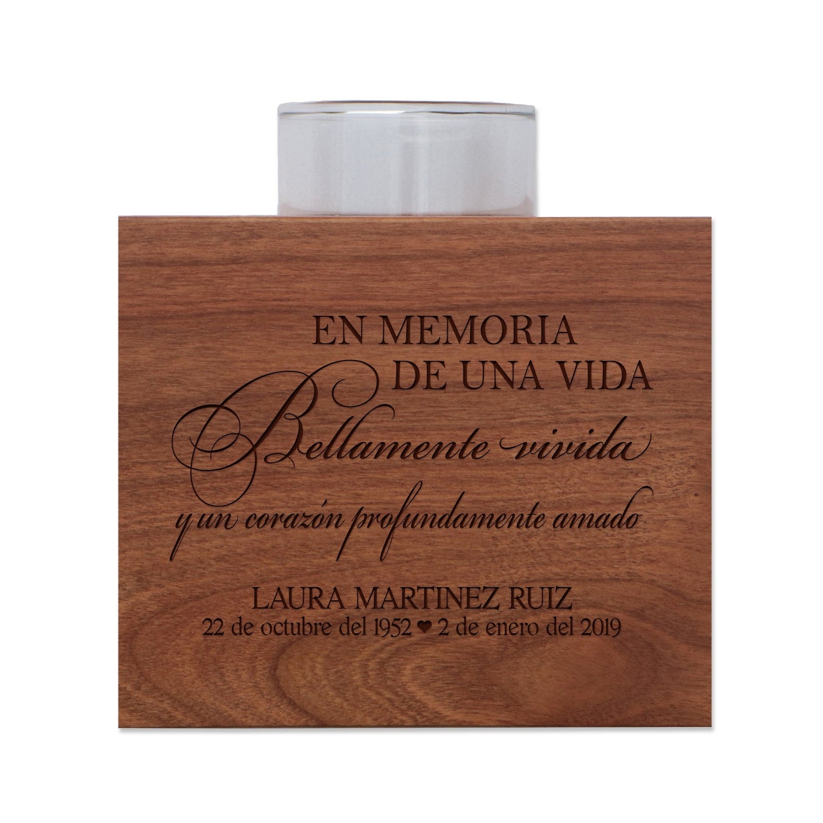 Remembrance Memorial Single Candle Holder - En Memoria - LifeSong Milestones
