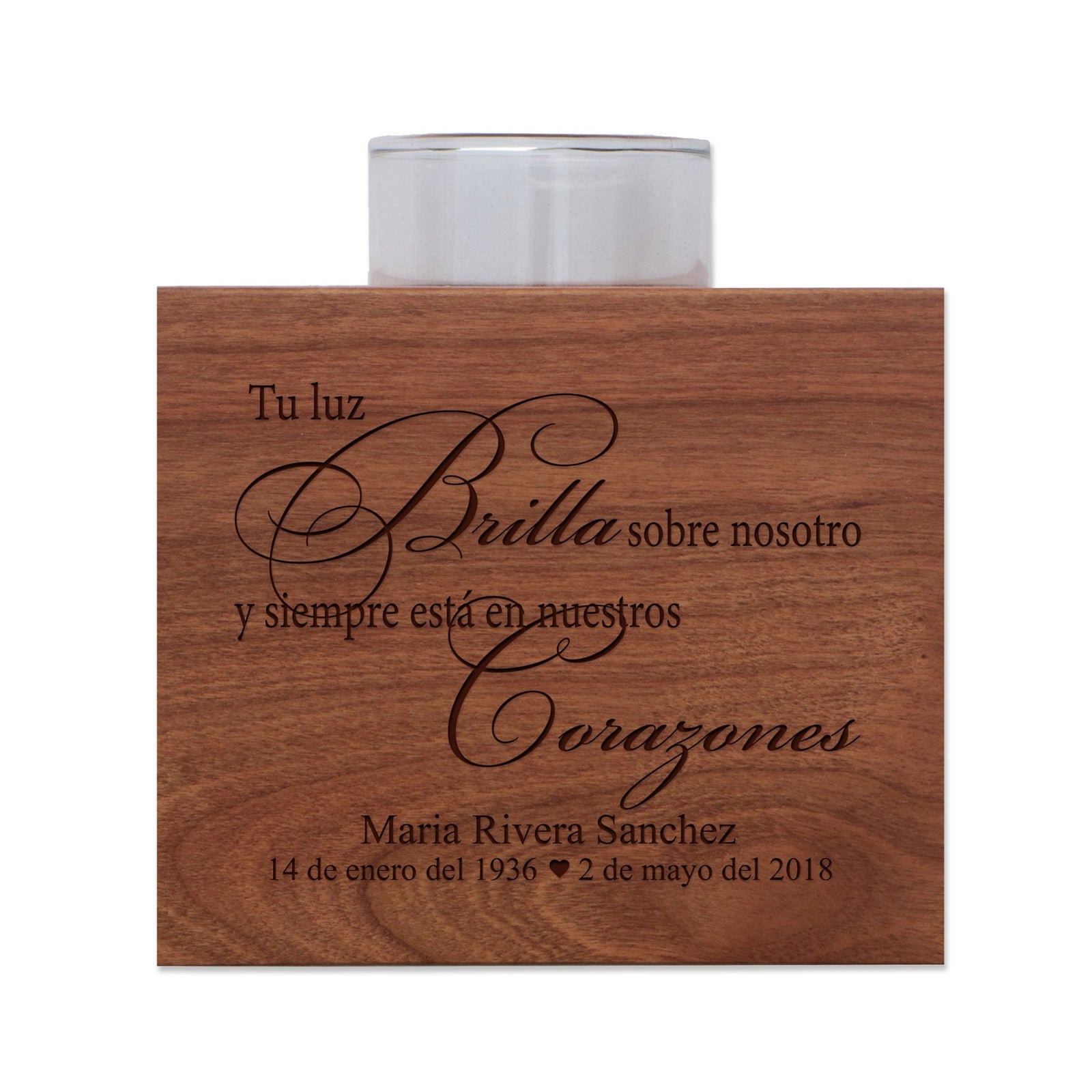 Remembrance Memorial Single Candle Holder - Tu Luz Brilla - LifeSong Milestones