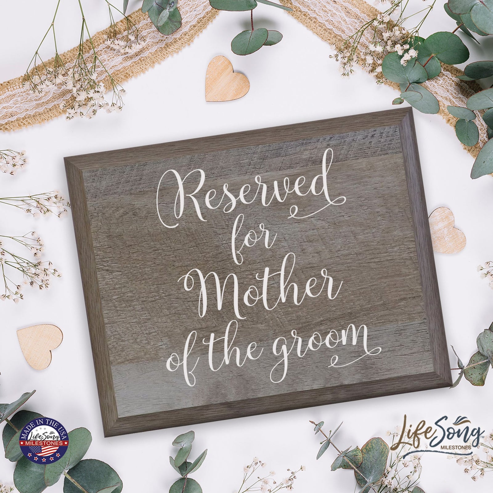 Reserved For Mother Of The Groom Decorative Wedding Party sign (8x10) - LifeSong Milestones