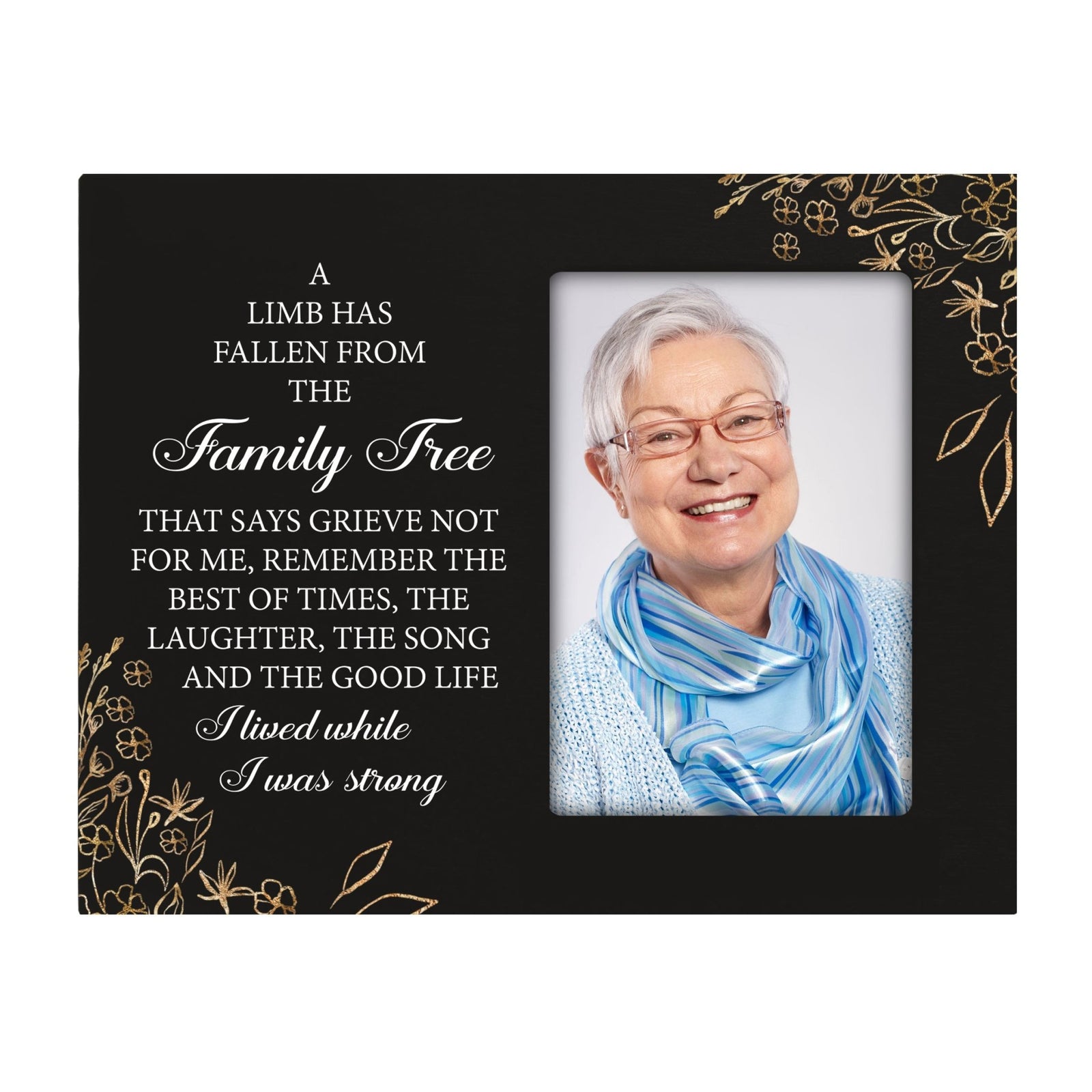 Rustic-Inspired Wooden Human Memorial Frames That Holds A 4x6in Photo - A Limb Has Fallen - LifeSong Milestones
