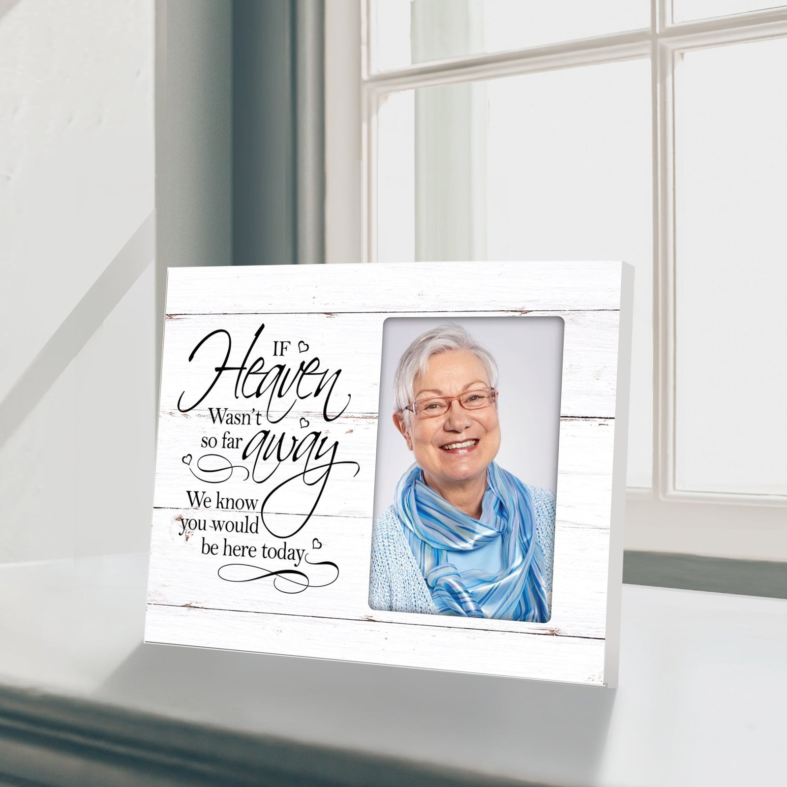 Rustic-Inspired Wooden Human Memorial Frames That Holds A 4x6in Photo - If Heaven Wasn't So Far - LifeSong Milestones